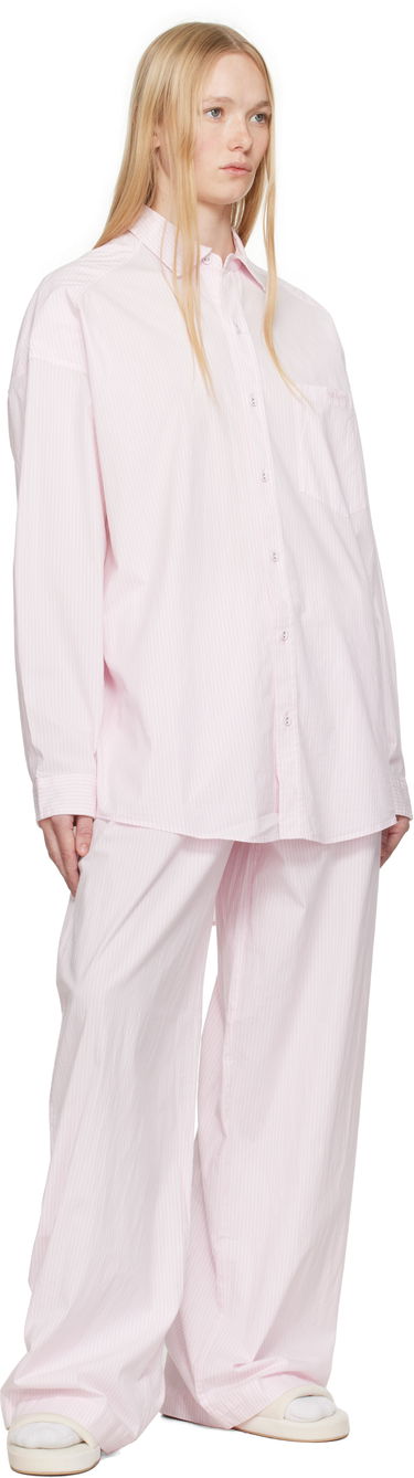 Pyžamo SKIMS SKIMS Cotton Poplin Oversized Sleep Pyjama Set Ružová | ST-SET-9517W, 4