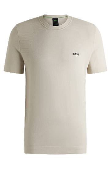 Tričko BOSS BOSS Active Knit T-Shirt Béžová | 50520683