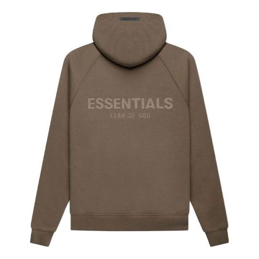 Mikina Fear of God Essentials Logo Pullover Hoodie Hnedá | FOG-FW21-002