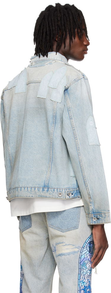 Bunda Who Decides War Who Decides War Patched Arch Denim Jacket Modrá | 1131380008SS25, 2