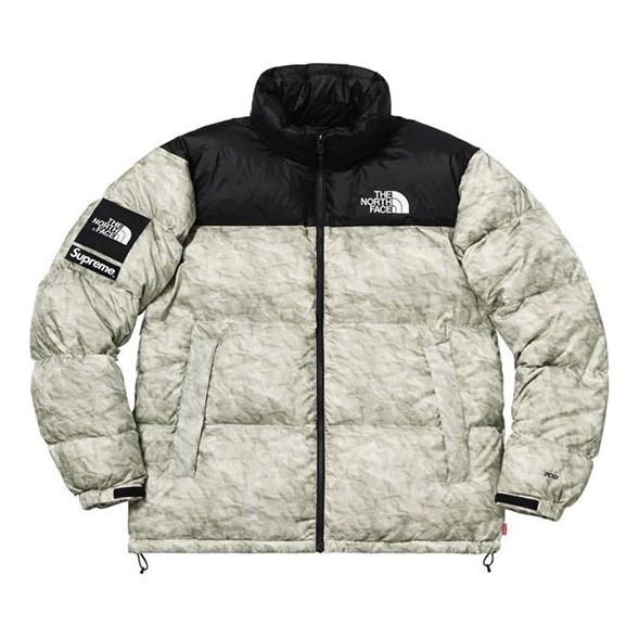 Prešívaná bunda Supreme The North Face Paper Print Nuptse Down Jacket Zelené | SUP-FW19-10964