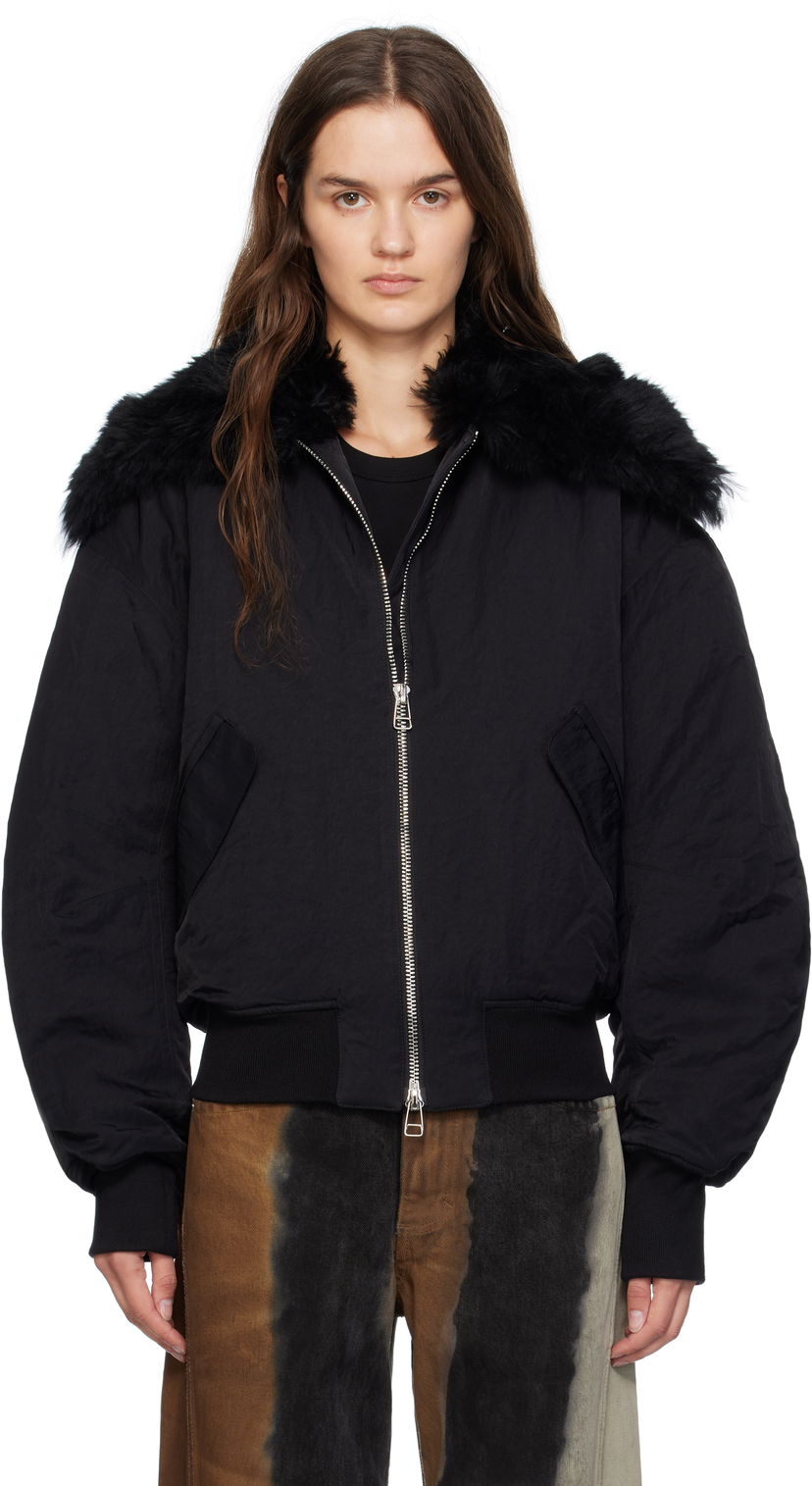 Bomber bunda Eckhaus Latta Eckhaus Latta Zip Bomber Jacket Čierna | 1411-EL-PF25-A -