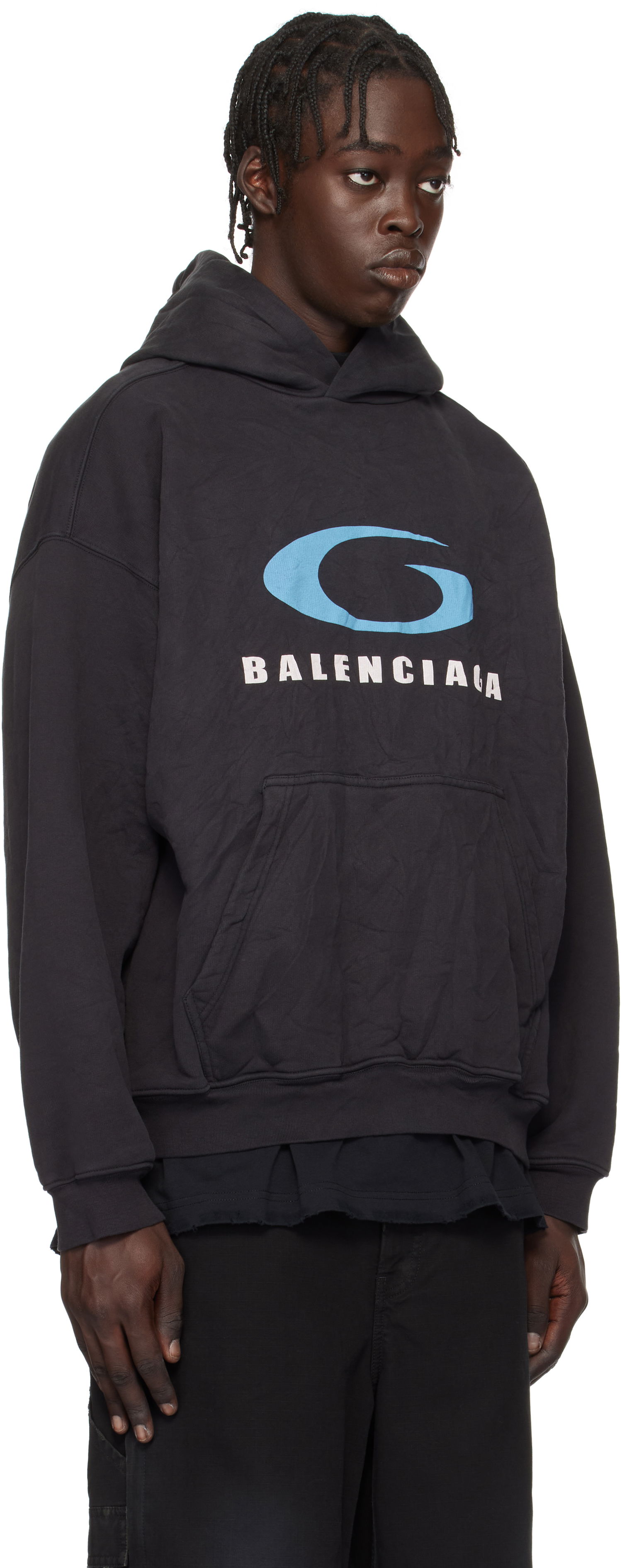 Mikina Balenciaga Sports Icon Medium Fit Hoodie Čierna | 767877TRVC33521, 1