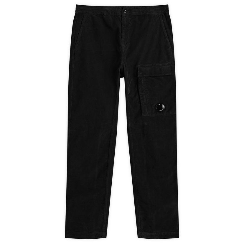 Cargo nohavice C.P. Company Corduroy Lens Cargo Pant Čierna | 19CMPA169A-006410O-999