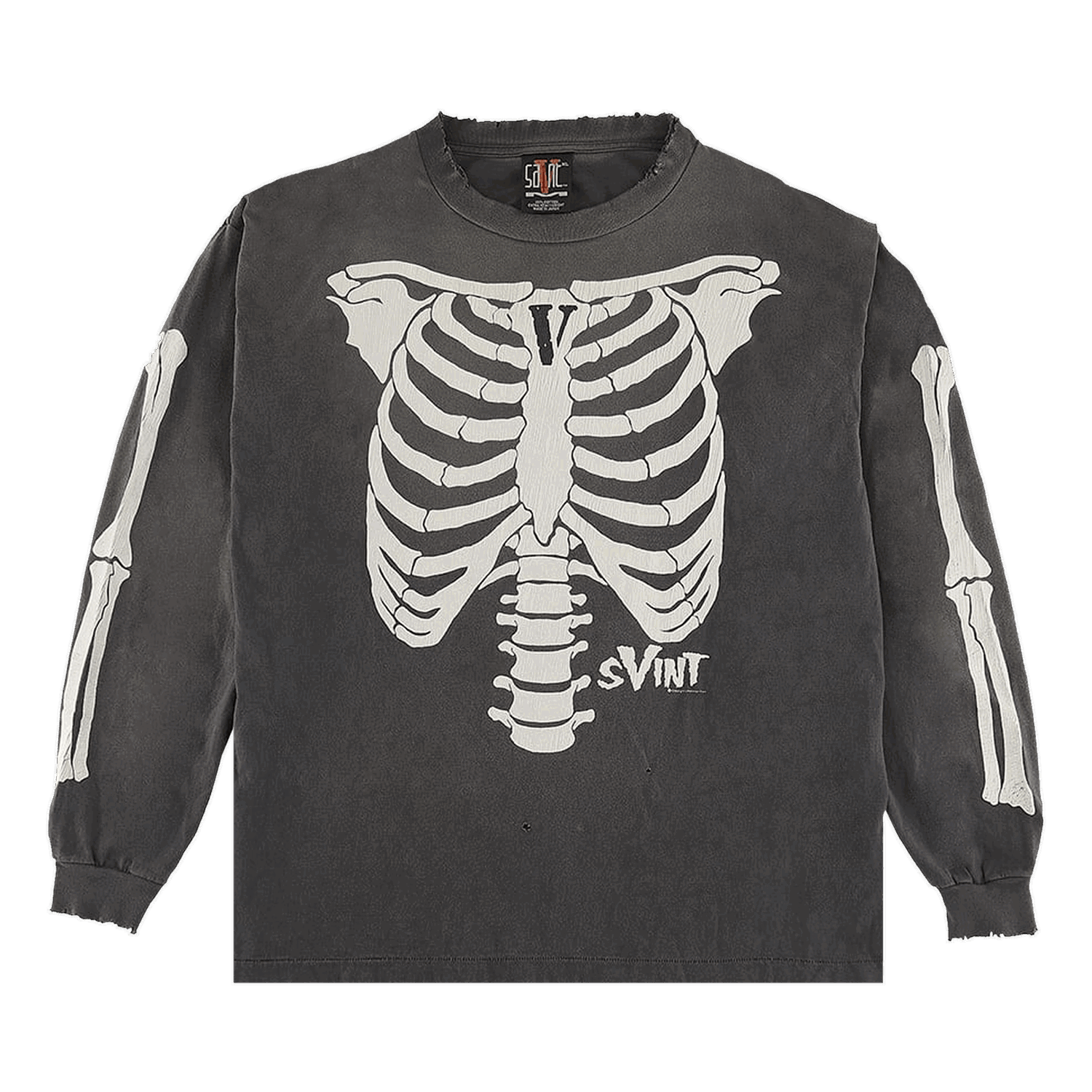 Tričko Saint Michael x Vlone Bone Tee Čierna | SM A22 0000 078, 0