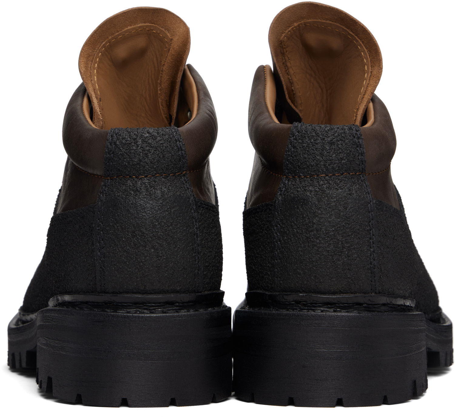 Tenisky a topánky OUR LEGACY Quest Textured-Panel Lace-Up Boots Hnedá | A4257QM, 1