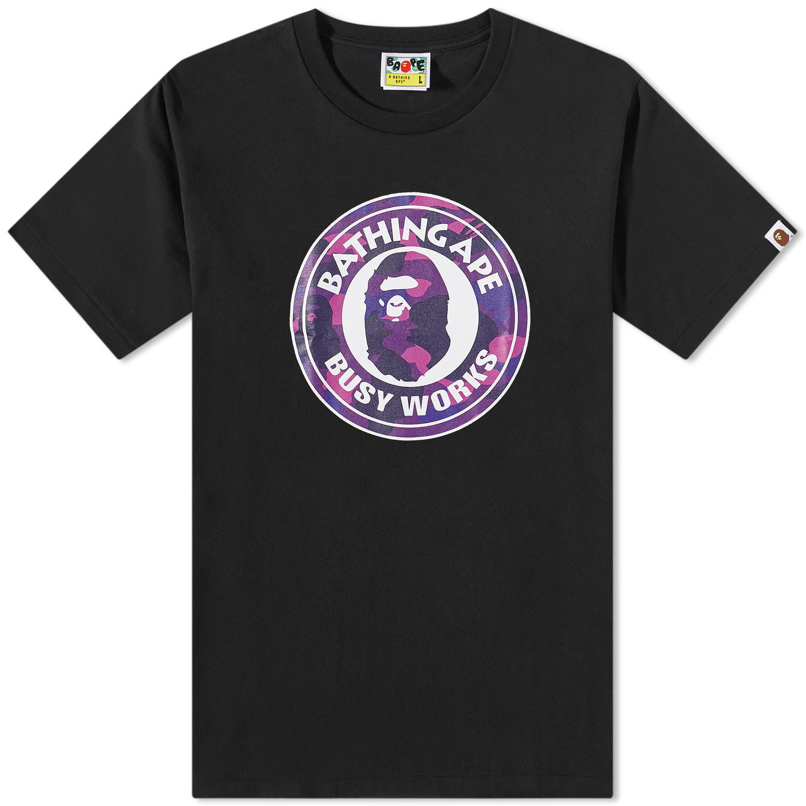 Colour Camo Busy Works T-Shirt Black/Purple