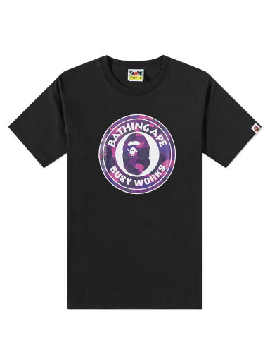 Tričko BAPE Colour Camo Busy Works T-Shirt Black/Purple Čierna | 001TEJ301014M-BLKPPL