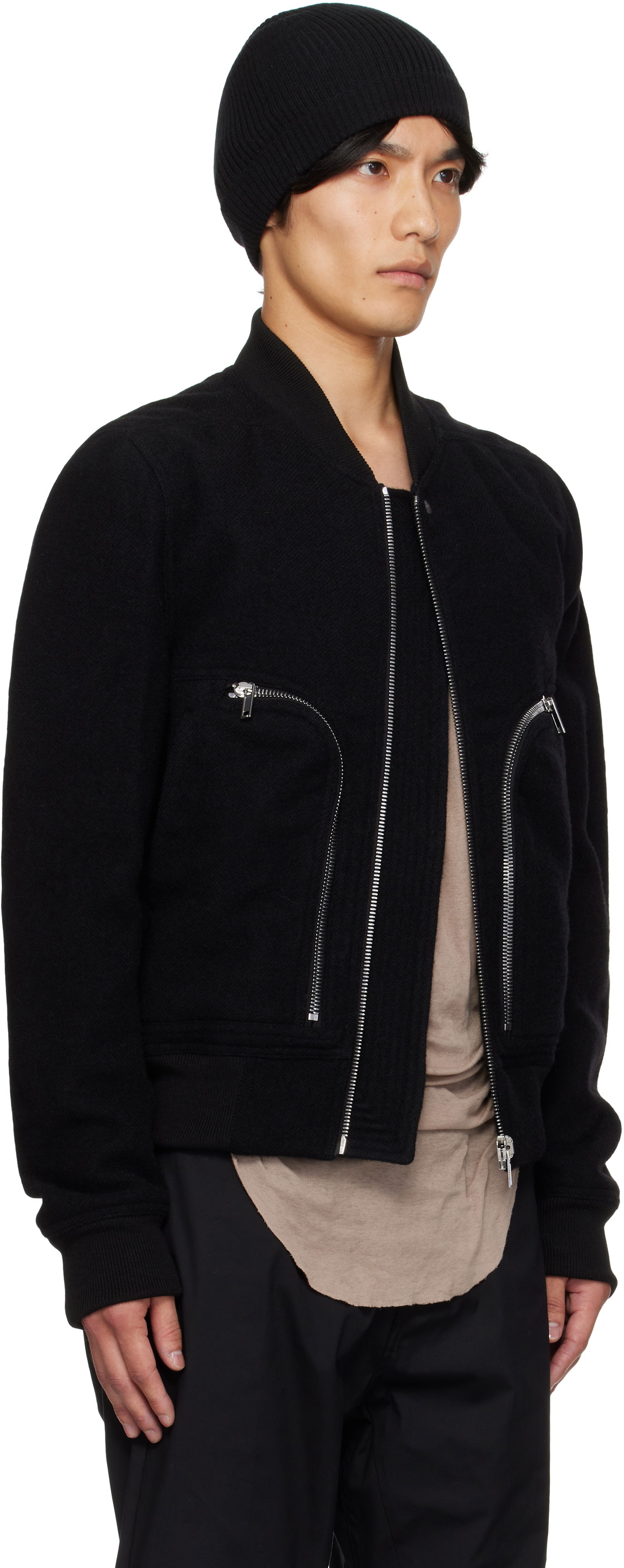 Bomber bunda Rick Owens Rick Owens Bauhaus Flight Jacket Čierna | RU02E1749 WBD, 1