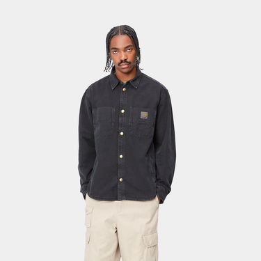 Košeľa Carhartt WIP Black Stone Dyed Shirt Jacket Čierna | I033767_42, 0