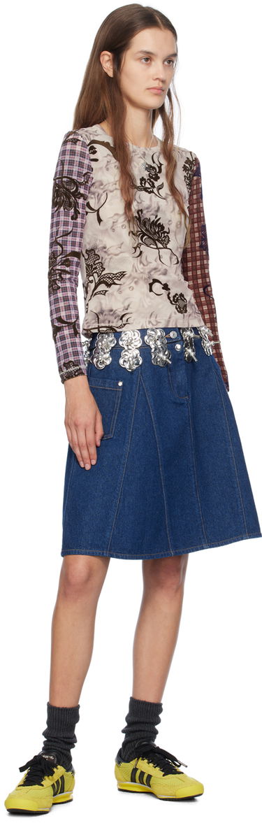 Tričko Chopova Lowena Elaine Long Sleeve Floral T-Shirt Hnedá | 2253, 3