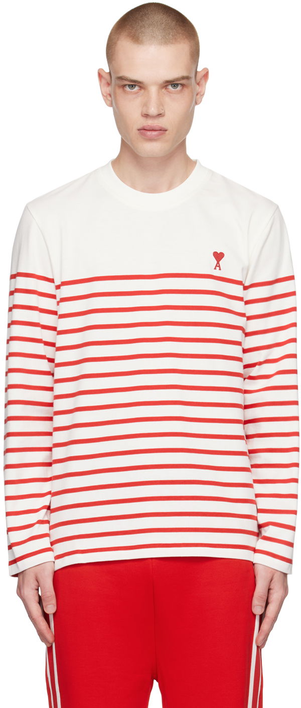 Tričko AMI Long Sleeve T-Shirt Červená | UTS300.072, 0
