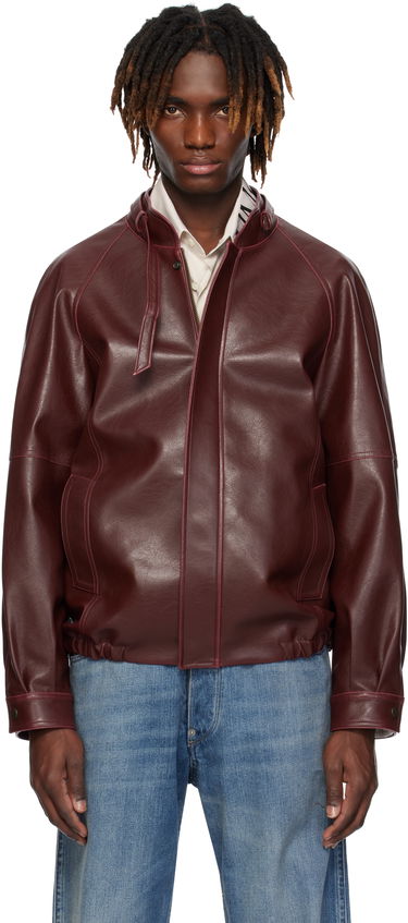 Bomber bunda Maison Margiela MM6 Maison Margiela Sports Faux-Leather Jacket Vínová | SH2AM0023 M35455, 0