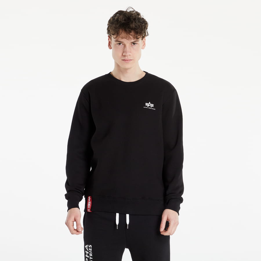 Sveter Alpha Industries Basic Sweater Small Logo Čierna | 188307-03, 0