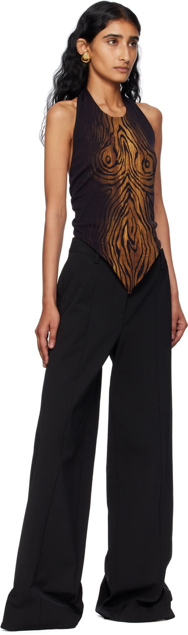 Tielko Jean Paul Gaultier Jean Paul Gaultier Scarf Print Wood Halter Top Čierna | 25/03-W-TO316-M002P-0060, 3