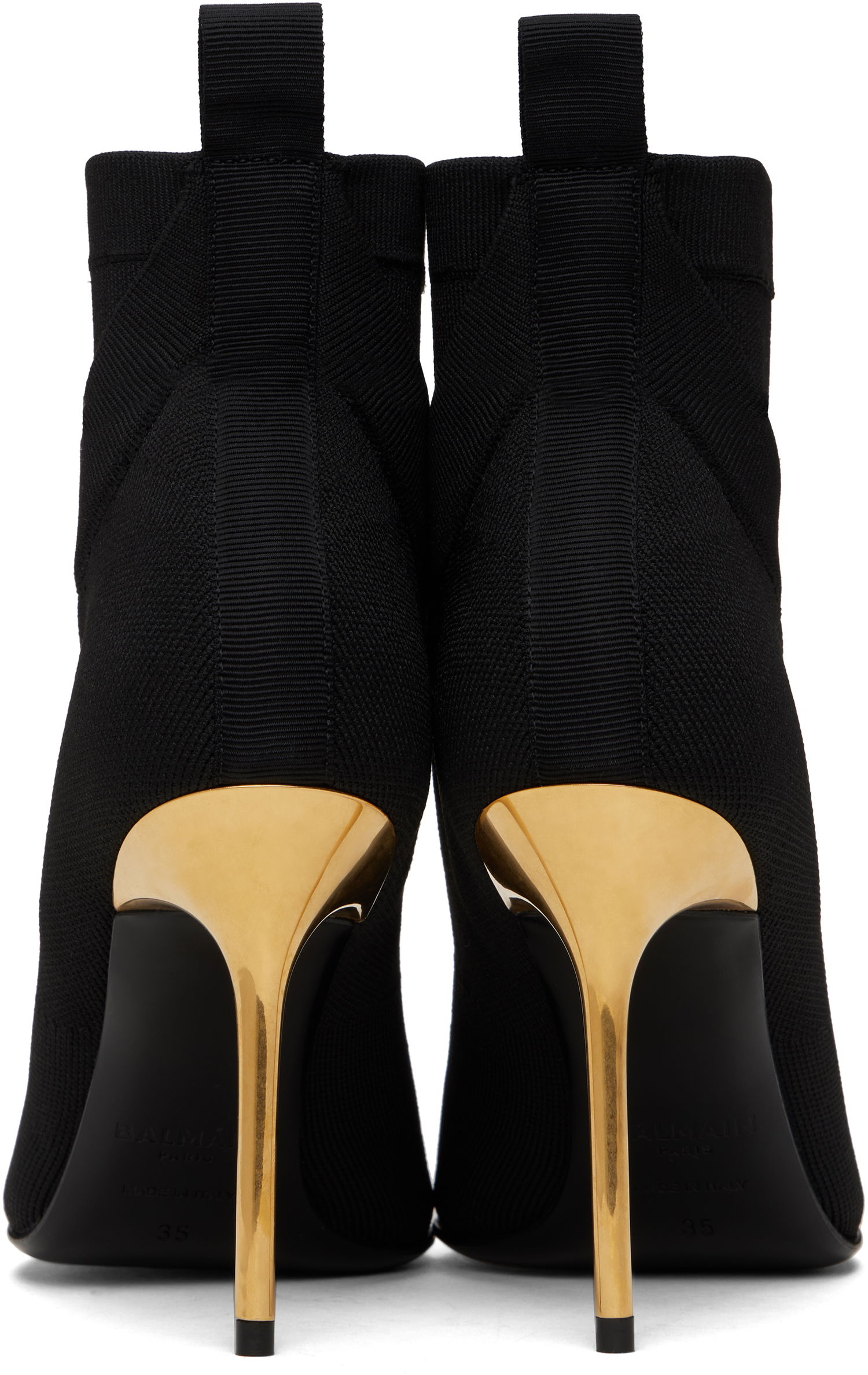 Tenisky a topánky Balmain Crewneck Knit Ankle Boots Čierna | EN1TE102TKAB, 1