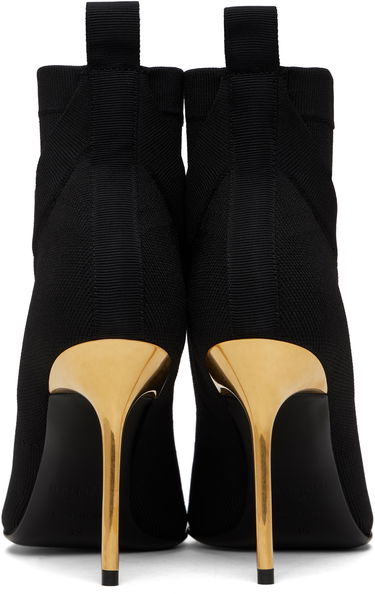 Tenisky a topánky Balmain Crewneck Knit Ankle Boots Čierna | EN1TE102TKAB, 1