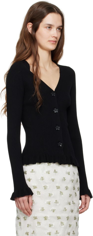 Sveter Cecilie Bahnsen Cecilie Bahnsen Cassia Knitted Peplum Cardigan Čierna | 4.24KNI52007 CASSIA CARDIGAN, 1