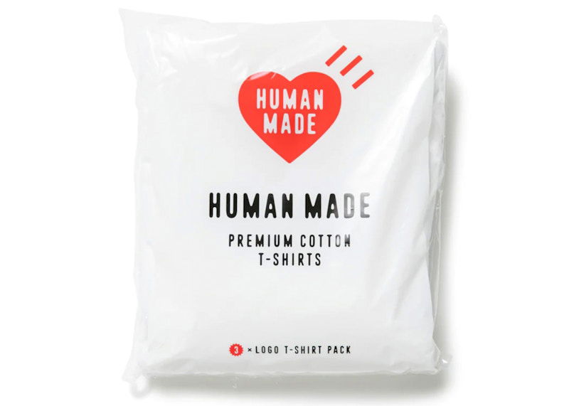Tričko Human Made 3 Pack Premium Cotton T-Shirt Biela | HM24CS001/HM25CS042
