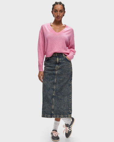 Sveter American Vintage Sweater V-Neck Ružová | RAX18AH24-PRINCESSE-CHINE, 1