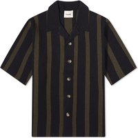 Košeľa Nanushka Ziko Terry Stripe Vacation Shirt Čierna | NM23PFSH01366, 1