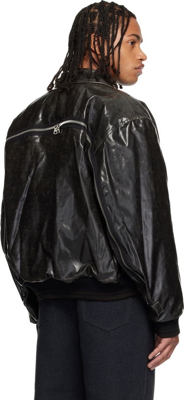 Bomber bunda Dries Van Noten Dries Van Noten Padded Faux-Leather Bomber Jacket Čierna | 252-020560-2184, 2