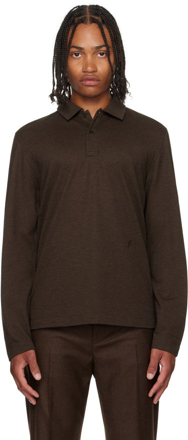 Polo tričko FERRAGAMO Ferragamo Long Sleeve Polo Hnedá | 786359, 0