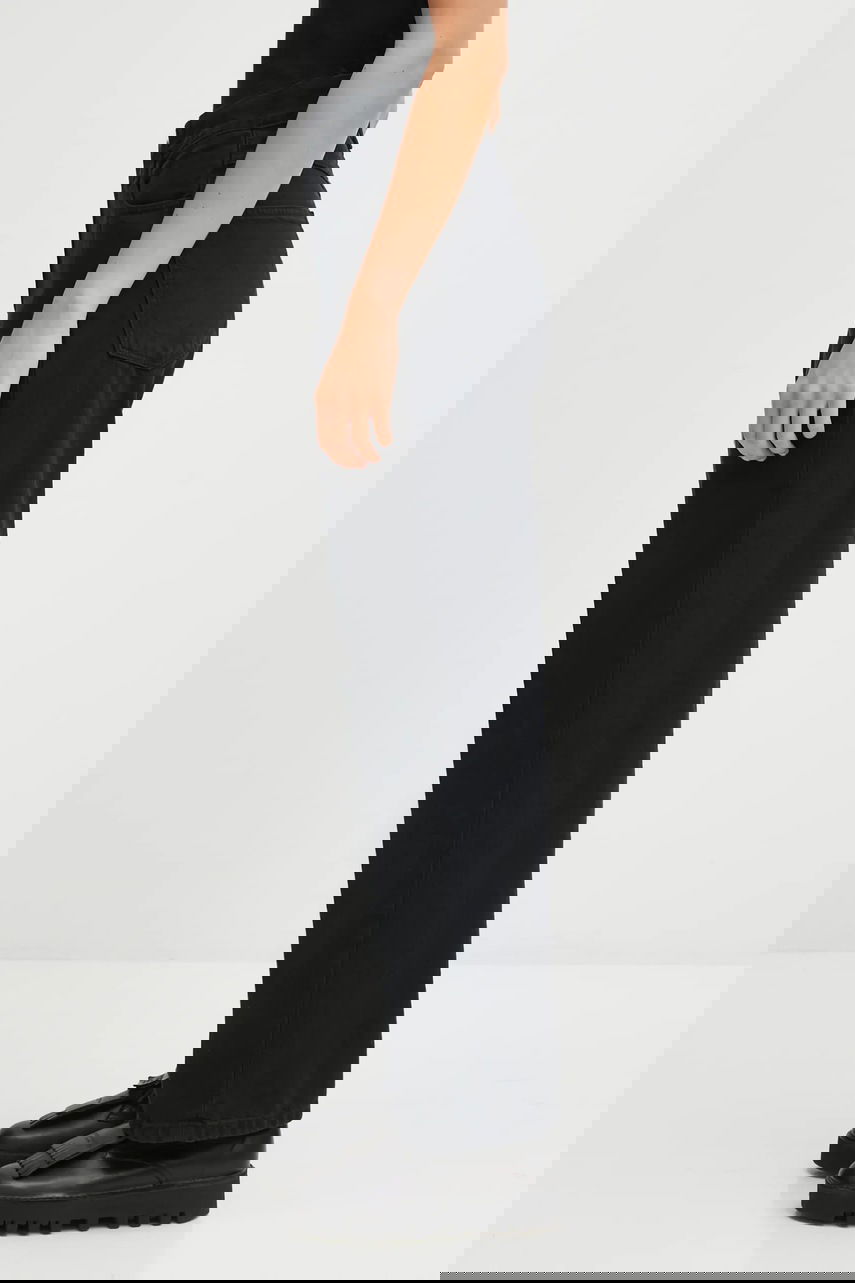 Džínsy Carhartt WIP Brandon Pant High Waist Wide Leg Čierna | I035892.01LF, 1