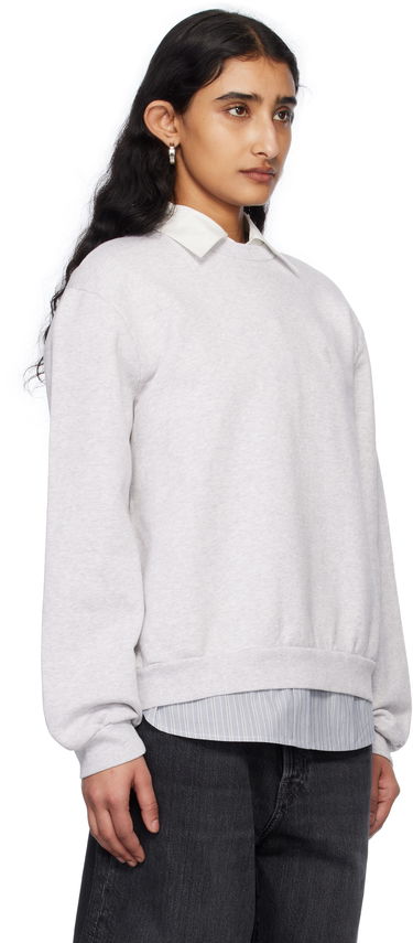 Sveter Acne Studios Acne Studios Crew Neck Fleece Sweatshirt Šedá | CI0186-, 4