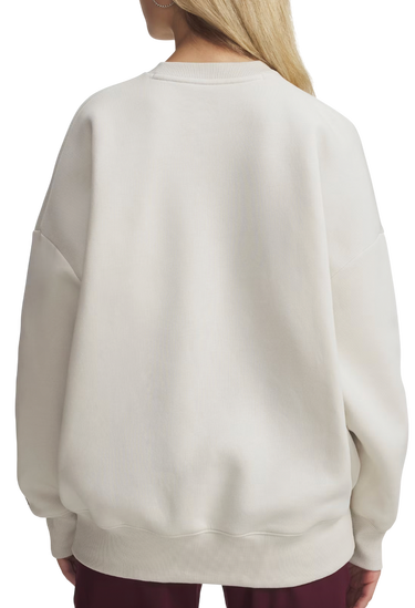 Mikina Under Armour Rival Fleece Oversized Varsity Crewneck Sweatshirt Béžová | 6007880-110, 1