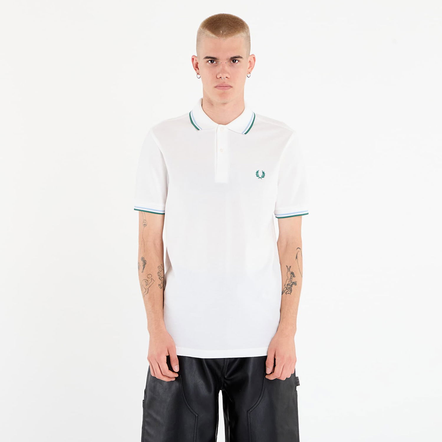 Polo tričko Fred Perry Twin Tipped Shirt Biela | M3600 Z52, 0