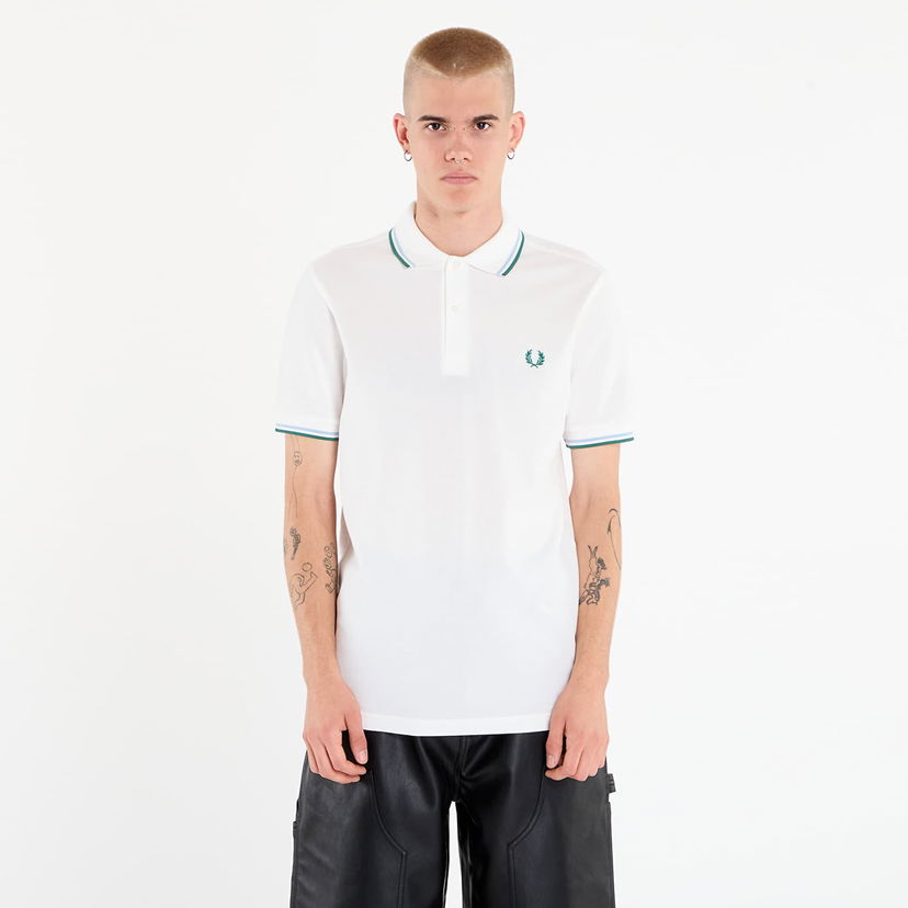 Polo tričko Fred Perry Twin Tipped Shirt Biela | M3600 Z52
