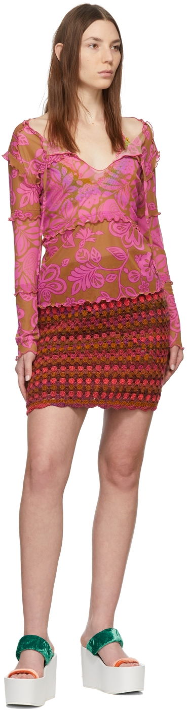 Sukňa Anna Sui Anna Sui Konry K Edition Ombre Crochet Miniskirt Rôznofarebný | 222N10, 3