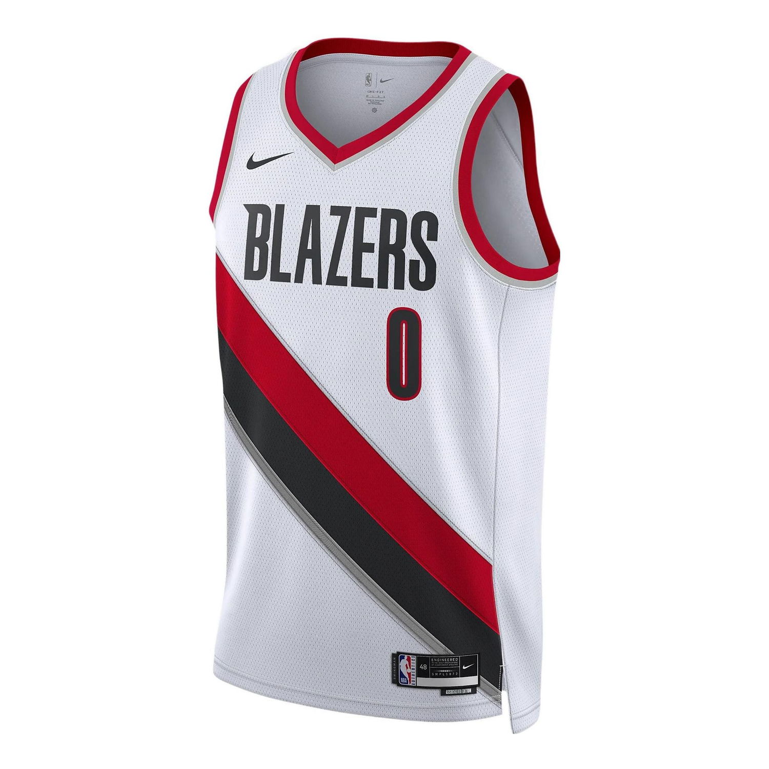 Tielko Nike Portland Trail Blazers Damian Lillard Association Edition Swingman Jersey Biela | DN2092-100, 0