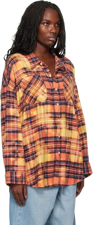 Košeľa R13 R13 Drop Neck Plaid Shirt Oranžová | R13WR015-R418B, 1