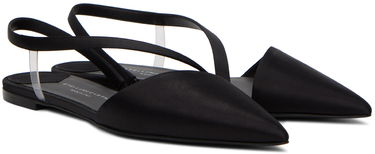 Tenisky a topánky Stella McCartney Iconic D'Orsay Satin Flats Čierna | 810371E00157, 3
