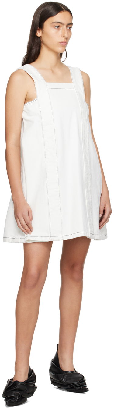 Šaty We11done We11done Square Neck Denim Mini Dress Biela | WD-DO3-23-381-W-IC, 3