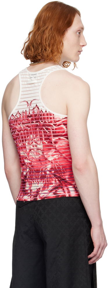 Tielko Jean Paul Gaultier Gaultier Semi-Sheer Graphic Tank Červená | 24/25-U-DB028-J544-0130, 2