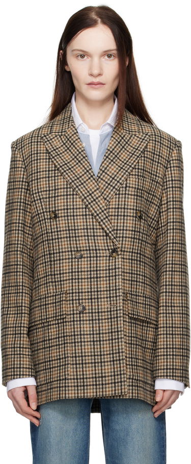 Bunda A.P.C. A.P.C. Anastasia Barbieri Edition Valentina Double-Breasted Blazer Hnedá | WOARU-F03229, 0