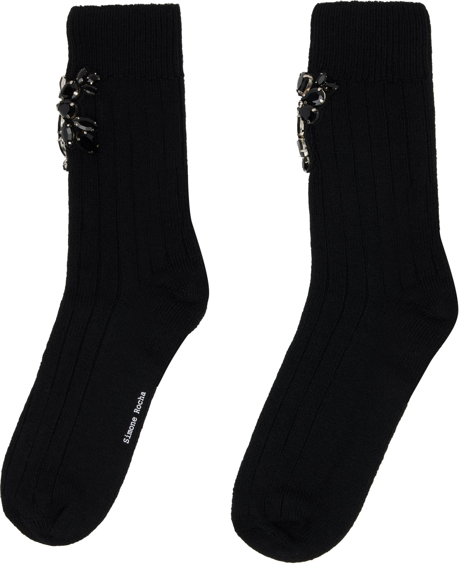 Ponožky Simone Rocha Simone Rocha Embellished Rose Ankle Socks Čierna | SOCK66B 0634, 1