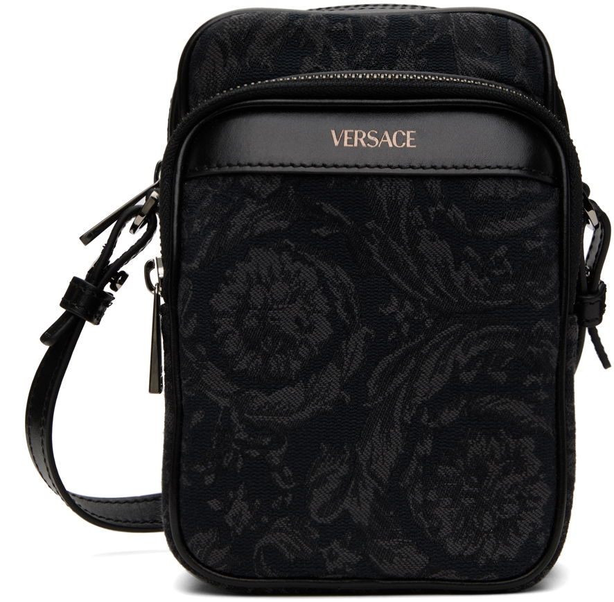 Black Barocco Crossbody Pouch