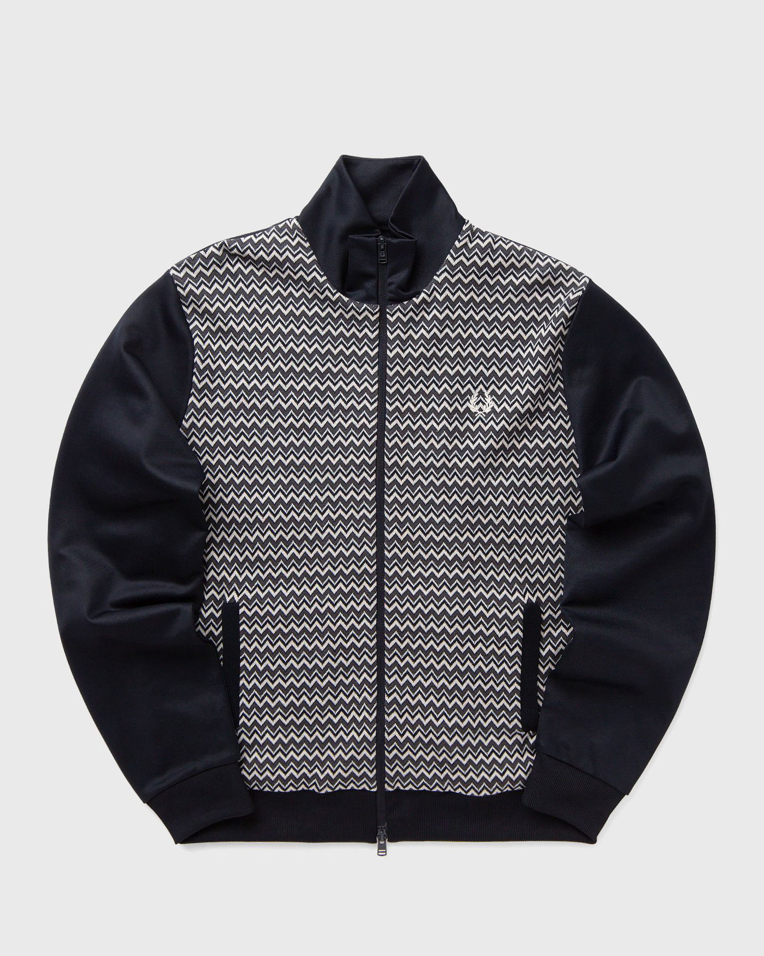 Sveter Fred Perry Knitted Panel Track Jacket Čierna | J8559-608, 0