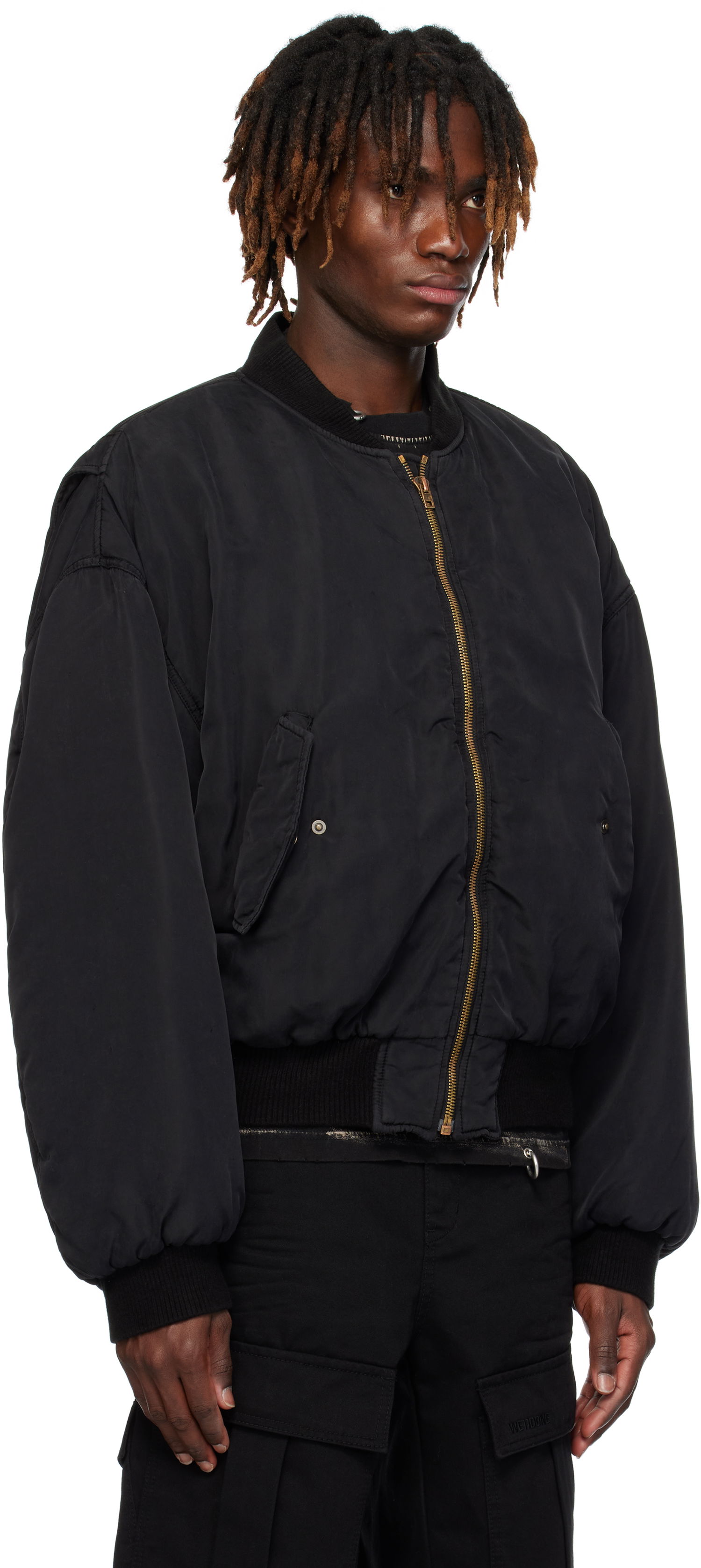 Bomber bunda We11done We11done Curved Bomber Jacket Čierna | WD-JP0-25-005-U-BK, 1