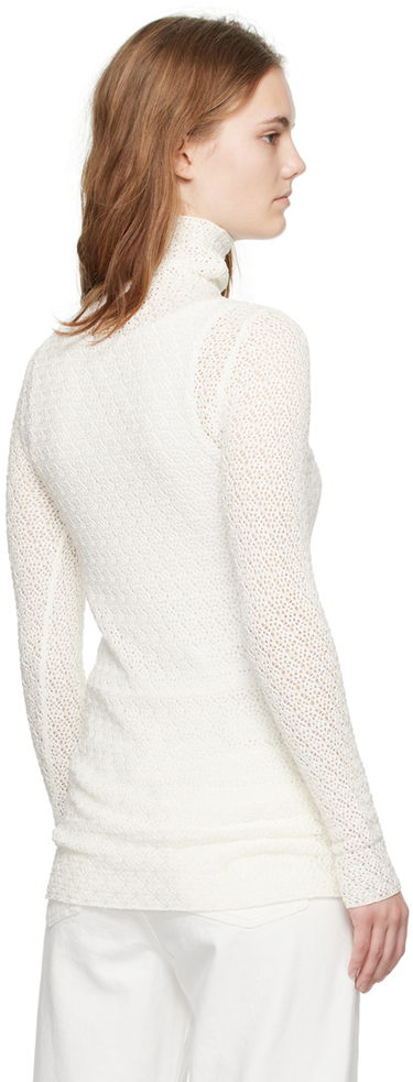 Sveter TOTEME TOTEME Semi-Sheer Turtleneck Biela | 242-WRT1776-YA0040, 2