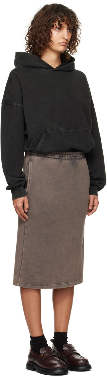 Sukňa We11done We11Done Layered Hoodie Dress Hnedá | WD-TO3-24-851-W-BK, 1