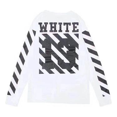 Tričko Off-White Long Sleeve T-Shirt with Back Print Biela | AU2001-03-00