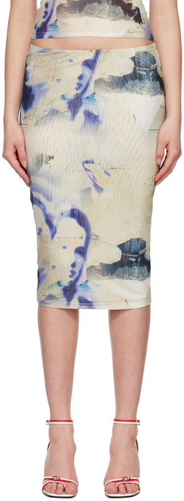 Sukňa Miaou Miaou Verona Printed Midi Skirt Béžová | 4027PM2COR, 0