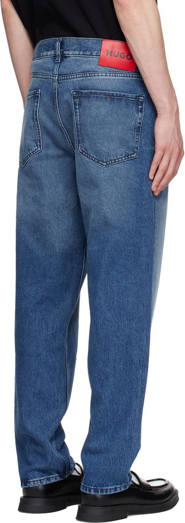 Džínsy BOSS Hugo Relaxed Tapered-Fit Jeans Modrá | 50537707, 2