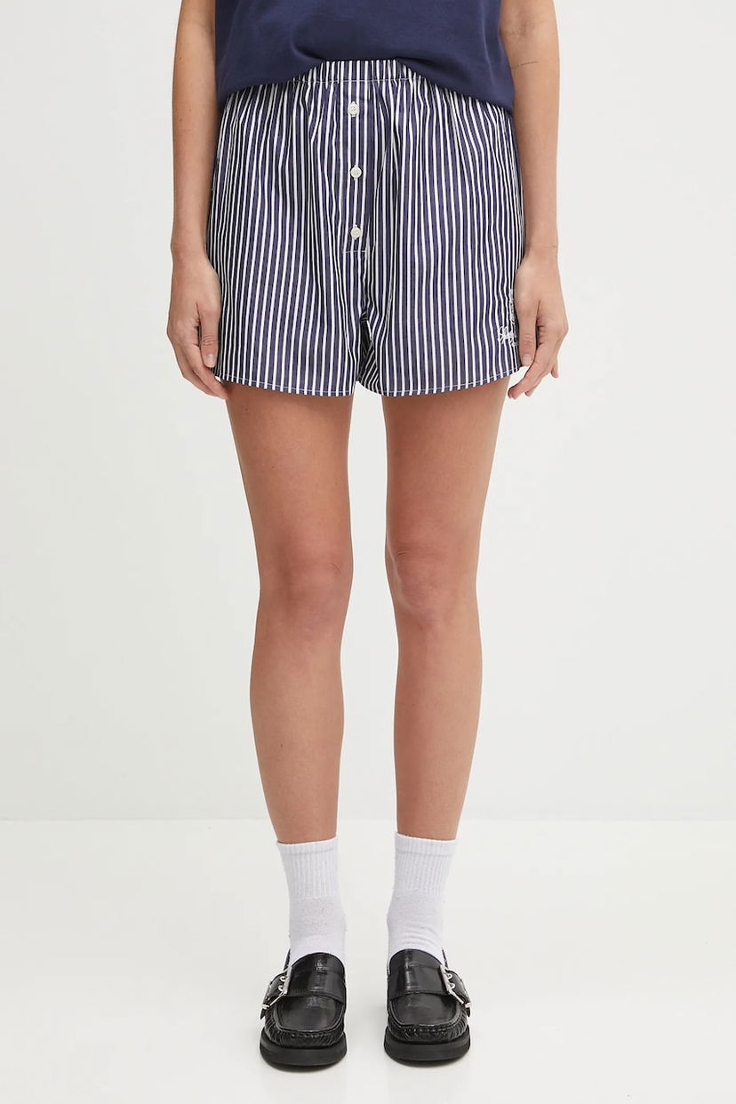 Šortky Sporty & Rich Sporty & Rich Vendome Mini High Waist Shorts Navy | SH035602231ST02