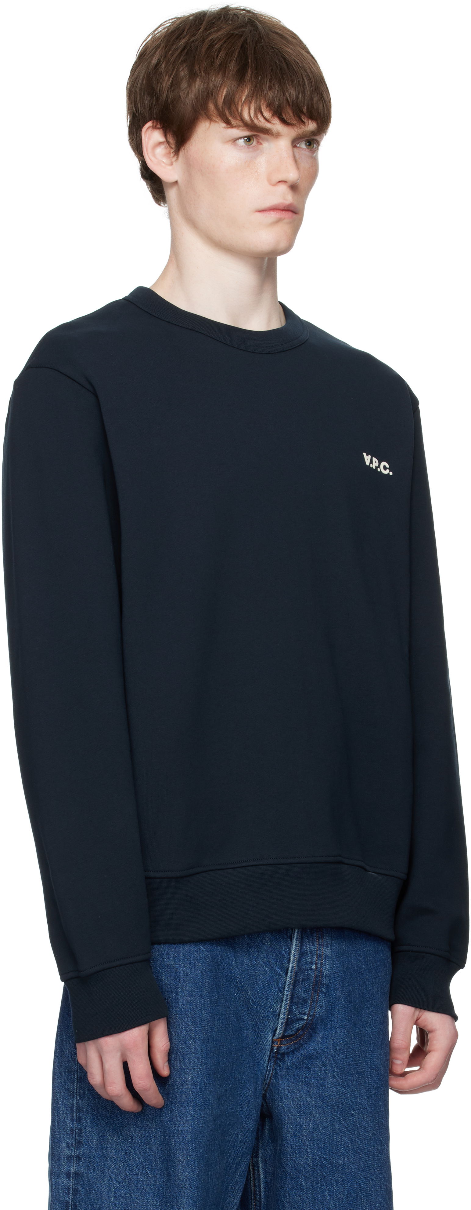 ★A.P.C.★ Petite VPC boxy fit sweatshirt dark navy COHBRH27 Boxy Petit VPC hoodie | Napped organic fleece | A.P.C. Ready
